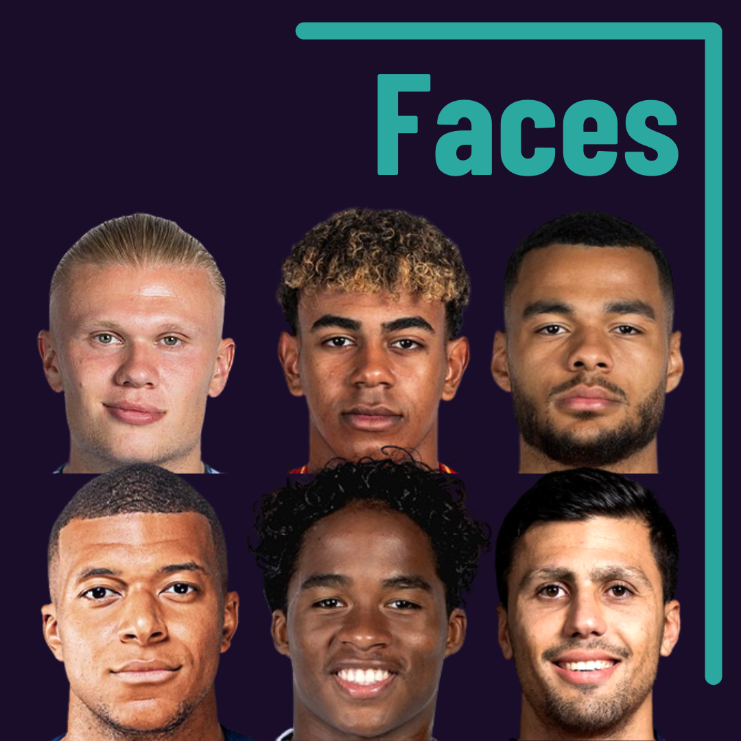 Faces reais HD de jogadores
